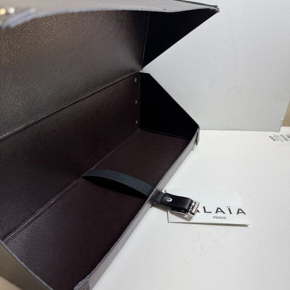 Alaia shoe box Storage Box Brown Belt Closure Black Buckle 13.5"x4.5"x5" - Picture 6 of 6